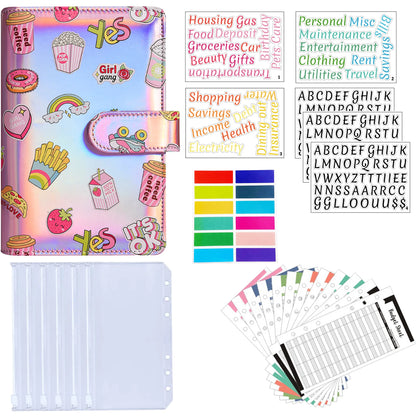 A6 Binder Cash Envelopes for Budgeting Money Organizer for Cash Money Envelopes for cash Leather A6 Binder with zipper