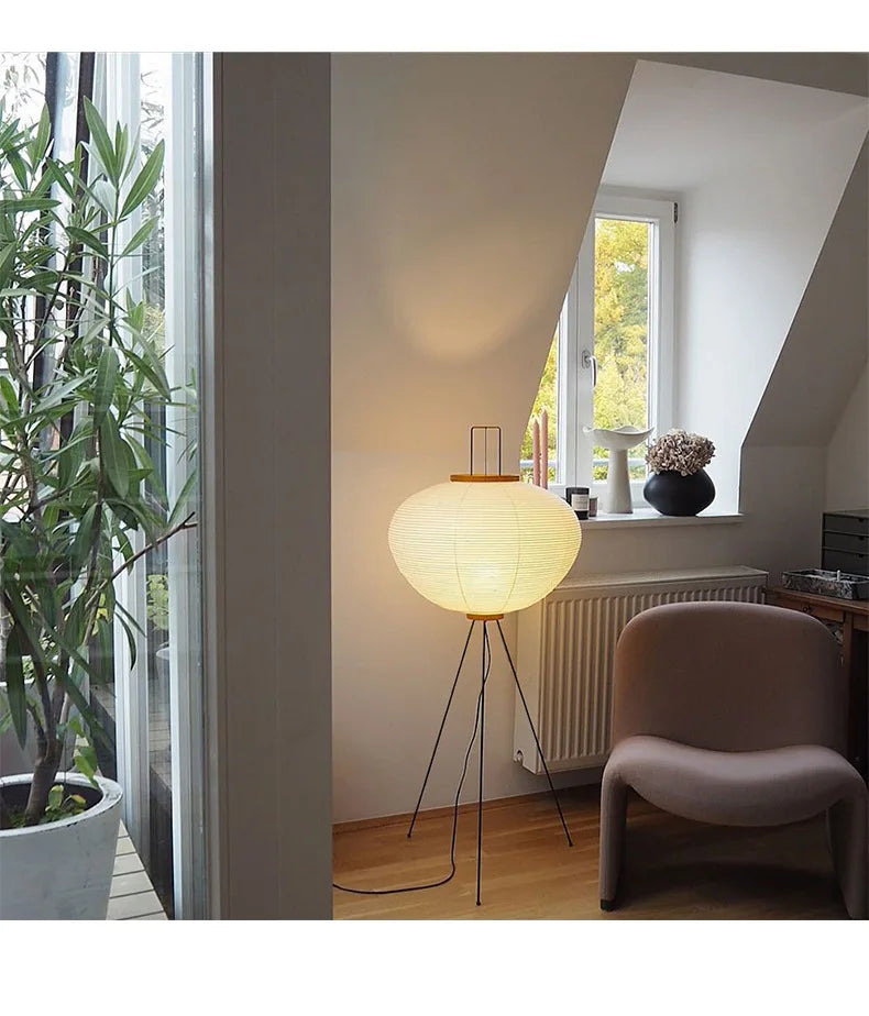 Akari Noguchi Yong Floor lamp Rice Paper Lantern Floor light for Living Room Sofa Bedroom LED Japanese Tripod Floor Lamp