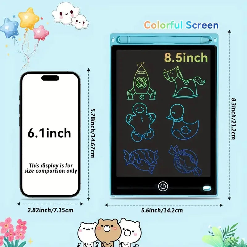 8.5Inch LCD Writing Tablet for Kids,Reusable Magic Drawing Board with Stylus,Eco-Friendly Erasable Doodle Pad Toy Gift