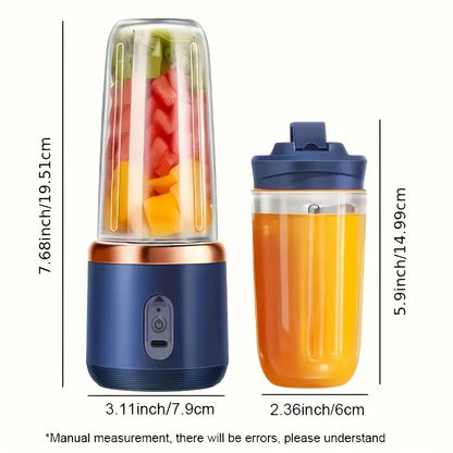 Multifunctional Portable Juicer, 2-in-1 Fruit Blender and Juicer with 6 Blades