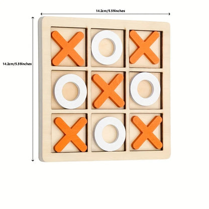 Solid Wooden Tic Tac Toe Board Game - Perfect for Family Fun and Backyard Entertainment!