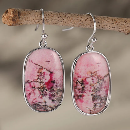Bohemian earrings with pink gemstones are used as wedding or holiday gifts