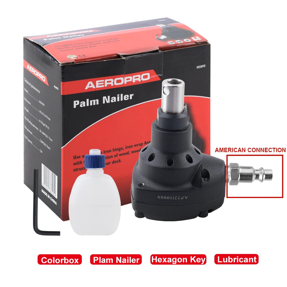 AEROPRO Air Palm Nailer Pneumatic Mini Palm Nailer Palm Hammer Ergonomic Lightweight Impact Nails For Wood Working Nail Gun