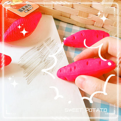 school teacher gift back to school supplies Aesthetic cute stationery Kawaii object funny erasers Sweet potato rubber