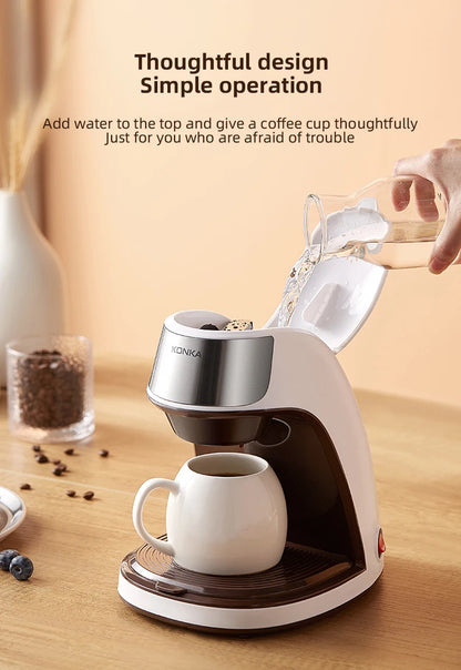 Mini Electric Drip Coffee Maker American Drip Coffee Maker One Button Operation Coffee Maker Coffee Tools