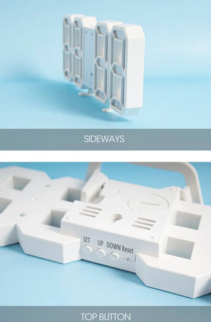 3D digital alarm clock desktop clock wall-mounted living room electronic clock home bedroom ornament clock table clock