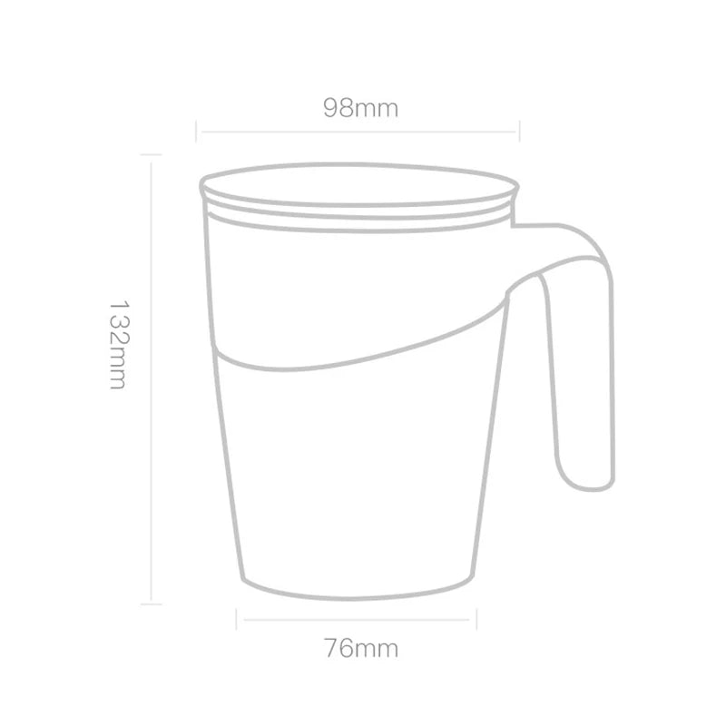 470 ML Mug Fiu Elegant Do Not Roll Ceramics Mug Pouring Cup Magic Sucker Splash Proof Nonslip Abs Double Safe 304 Stainless Mug