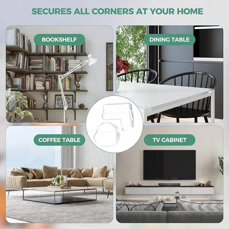 Table Corner Protector Transparent Self-adhesive Anti-collision Furniture Corner Protector Children's Protective Tools(5pcs)