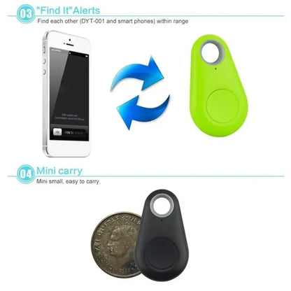 Mini GPS Tracker for Pets & Personal Items Bluetooth Anti Lost Device with Two Way Positioning RealTime Tracking for Android