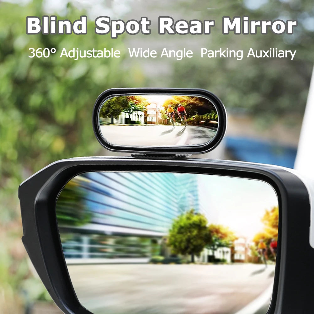 Universal Car Mirror 360 Degree Adjustable Wide Car Mirror HD Glass Wide Angle Side Rear Blind Spot Parking Auxiliary Mirror