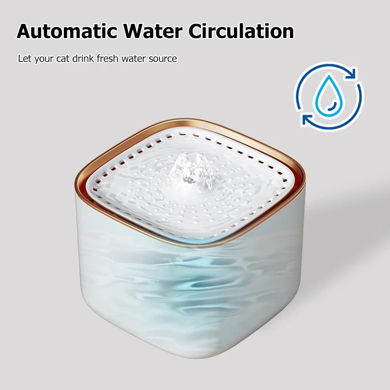 101oz/3L Pet Water Dispenser, Automatic Induction Circulating Filtering Cat Drinking Fountain, Prevent Slip Detachable Portable
