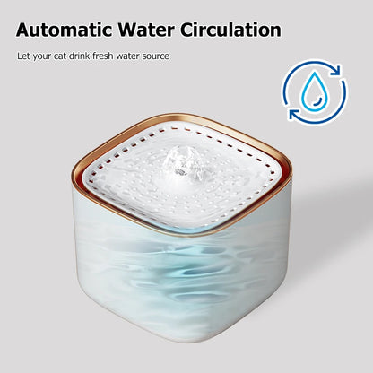101oz/3L Pet Water Dispenser, Automatic Induction Circulating Filtering Cat Drinking Fountain, Prevent Slip Detachable Portable