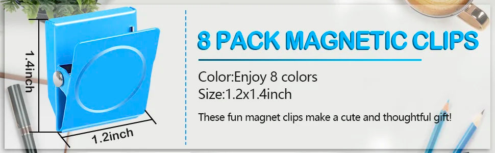 Fridge Magnetic Clips Heavy Duty Refrigerator Magnets Clips Whiteboard Multi Color Metal Magnetic Clamp