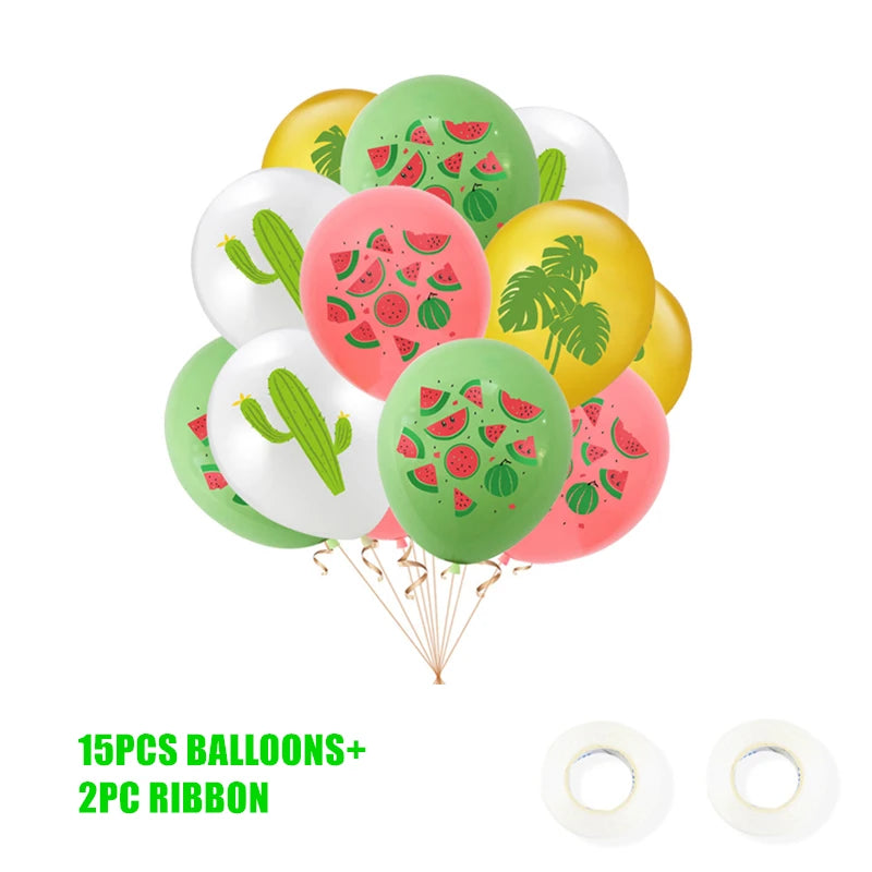 Hawaii Party Decorations Disposable Tableware Hawaii Summer Tropical Party Supplies Flamingo Aloha Birthday Party Decoration