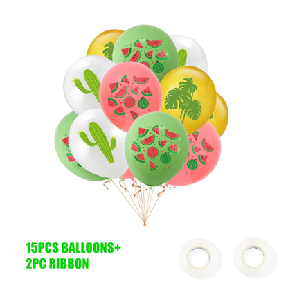 Hawaii Party Decorations Disposable Tableware Hawaii Summer Tropical Party Supplies Flamingo Aloha Birthday Party Decoration