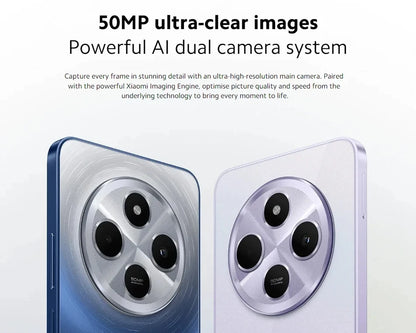 Global Version Xiaomi Redmi 14C Smartphone 8GB 256GB MediaTek Helio G81-Ultra Processor 6.88" 120Hz Display 50MP AI Dual Camera