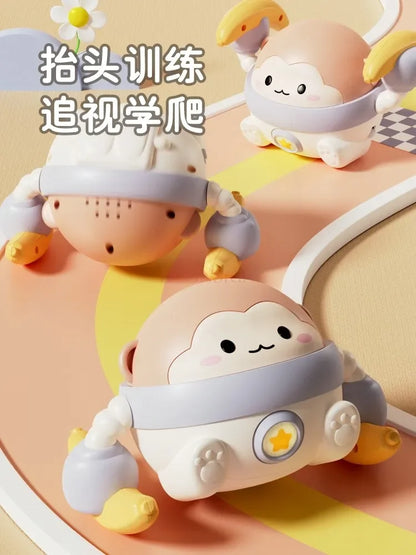 Baby Toys Voice Controlled Electric Rolling Monkeys Singing and Dancing Babies Aged 0-11 Practicing Raising Their Heads