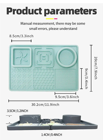 Multifunction Pet Slow Feeder Bowls Dog Licking Mat With Suction Cups For Anxiety Relief Dog Cat Water Drinking Eating Food