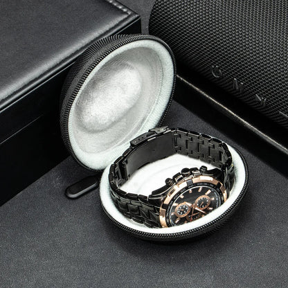 Portable EVA Single Watch Travel Case Watch Storage Organizer Box Watch Holder Waterproof for Smartwatches Zippered Container