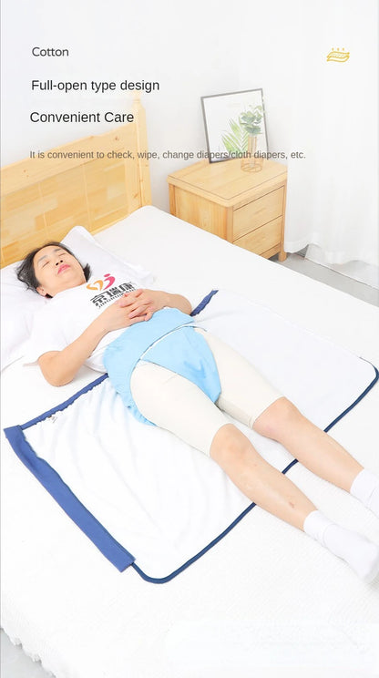 Adult Elderly Diaper Skirt Cloth Diaper for Bedridden Paralyzed Washable Cotton Diaper Pad for Menstrual Waterproof Leak-proof