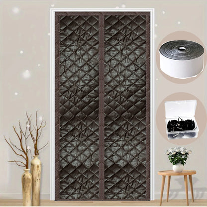 Winter Door Curtain Windproof Warm Partition Curtain Magnetic Door Curtain Punch-free Door Curtain Bedroom Block PU Curtain