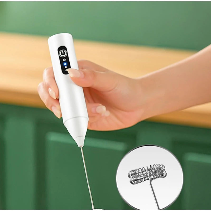 1 pc Electric Milk Frother Handheld Egg Beater Foamer Coffee Maker Electric Blender Mixer Mini Portable Blender Kitchen Tool