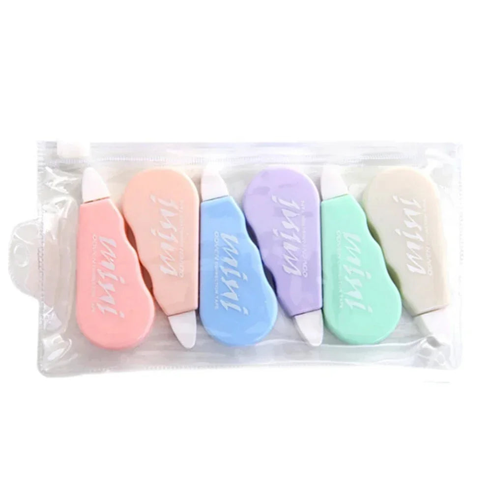 Mini White Correction Tape Multi-style Large Capacity Student Kawaii Error Correction Erasers Student School Stationery Supplies