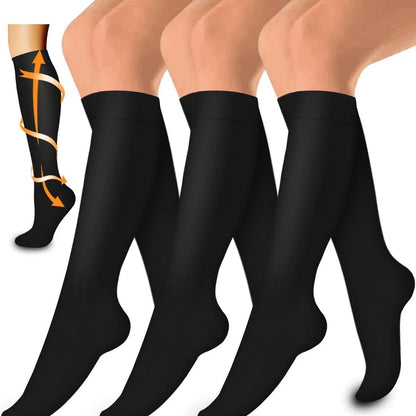 Sports Men Women Nurse Compression Socks 3 Pairs  Women's Calf Stocking Running Calf Elastic Long Compression Socks