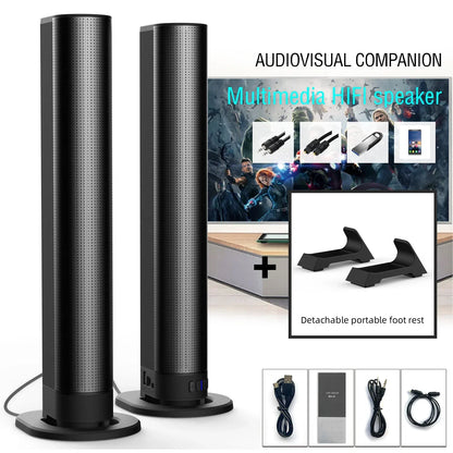 Home Theater Bluetooth Speaker HDMI/AUX/BT/OPT Connection Sound box with 2-in-1 Detachable  Sound System FM Radio TV Sound bar
