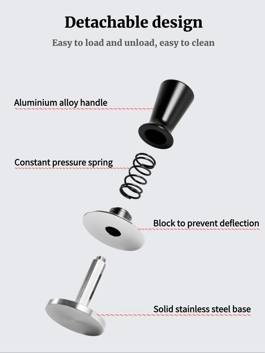 58mm 53mm 54mm 51mm Espresso Tamper Barista Coffee Tamper with Calibrated Spring Loaded Stainless Steel Tampers