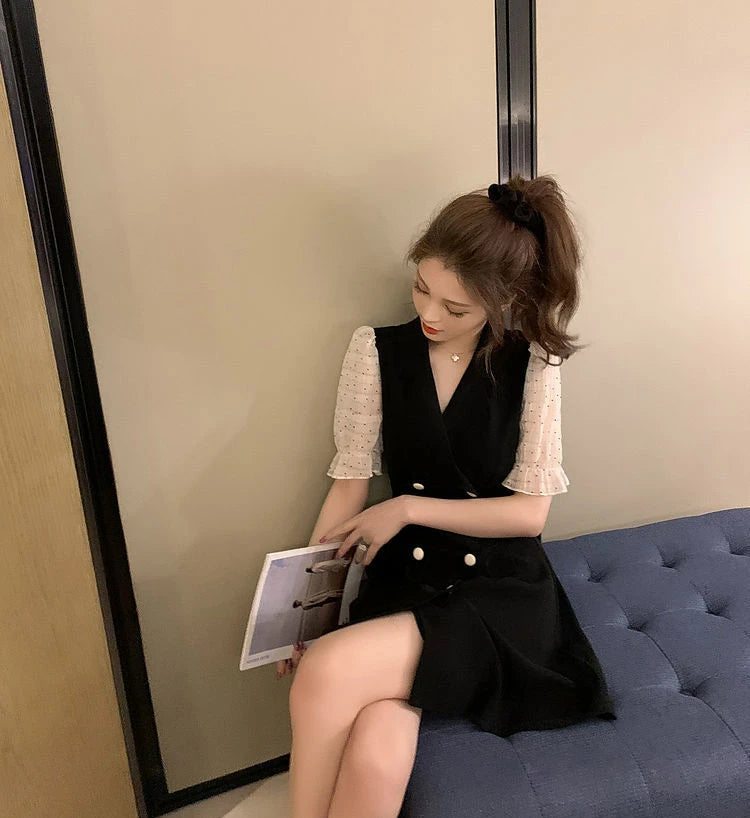 Clothes Mesh Dresses for Women 2024 Formal Occasion Blazer Holiday Woman Dress New Features of In Hot Fashion Sensual Sexy Loose