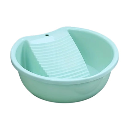 Washboard Basin Convenient Non Slip Plastic Washboard Washing Clothes Laundry Basin for Clothes T Shirts Blouses Socks Hand Wash
