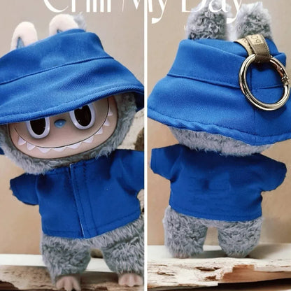 Hot Labubu Doll Clothes 15/17cm Labubu Clothes Sitting Party Number 17 Baseball Clothes Children'S Diy Doll Accessories Gift