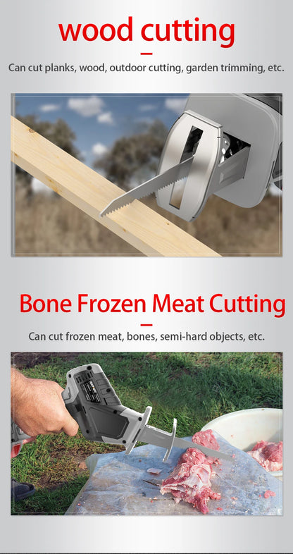 NANWEI Cordless Reciprocating Saw Adjustable Speed Electric Saw Saber Saw Portable for Wood Metal Cutting Saw