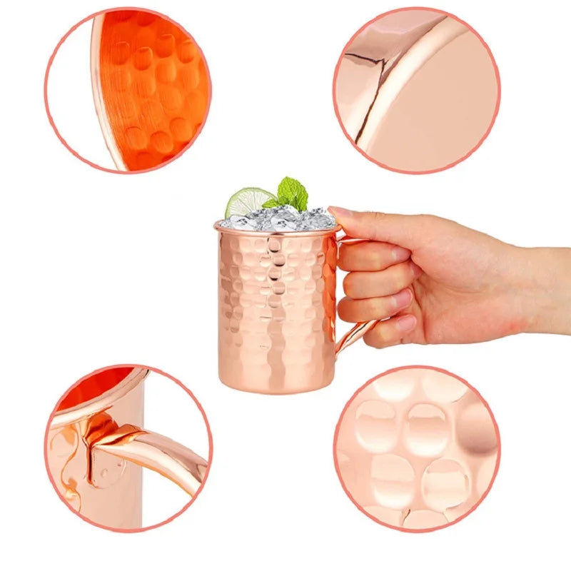 400ml 16.0oz Moscow Mule Mug Durable Copper Plated Beer Mugs Coffee Mug Milk Cup Cup Drinkware Cocktail kit