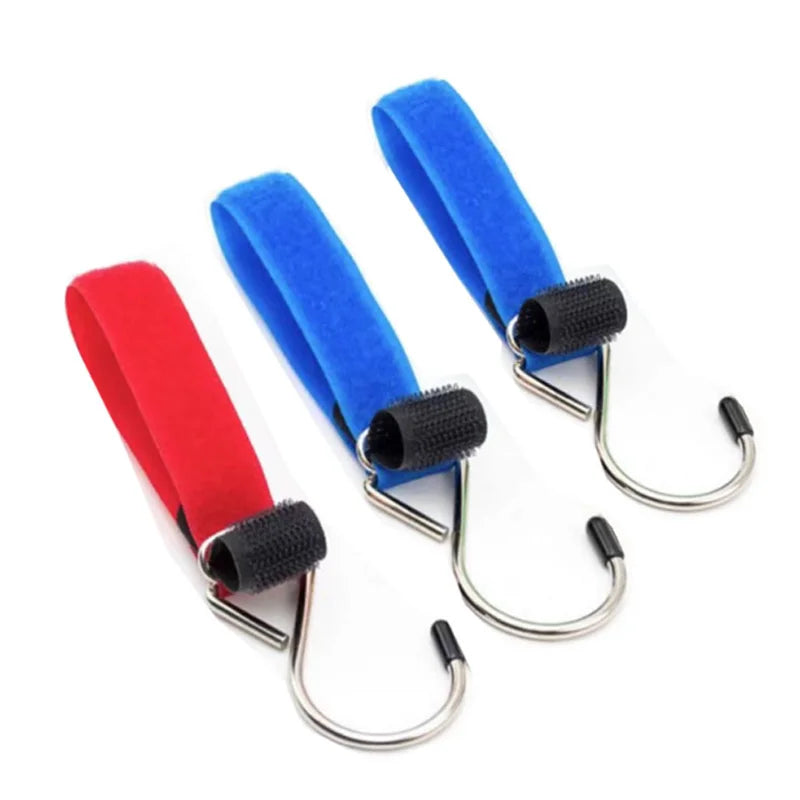 2Pcs/lot new baby stroller hook self-adhesive strap Velcro stroller hook