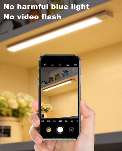 Under Cabinet Light Motion Sensor Light Rechargeable Magnetic Led Night Light Closet Light Kitchen Bedroom Lighting Night Light