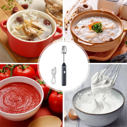 Electric Hand Mixer,Stainless Steel Stirring Whisk,Immersion Blender Cordless Hand Mixer Whisk,3Speed Adjustable Frother