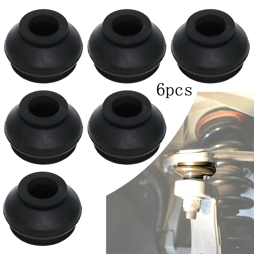 6x Car Suspension Steering Ball Dust Cover Turn Rods Ends Set Parts Accessories Universal Chassis Parts