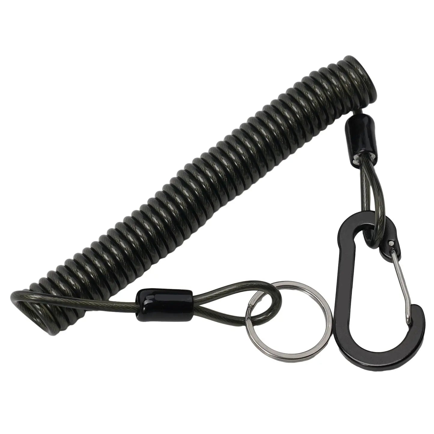 1.2/2m Fishing Missed Rope Anti-Lost Spiral Spring Lure Plier Lanyard Retractable Spring Elastic Rop Fishing Lanyards Outdoor