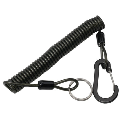 1.2/2m Fishing Missed Rope Anti-Lost Spiral Spring Lure Plier Lanyard Retractable Spring Elastic Rop Fishing Lanyards Outdoor