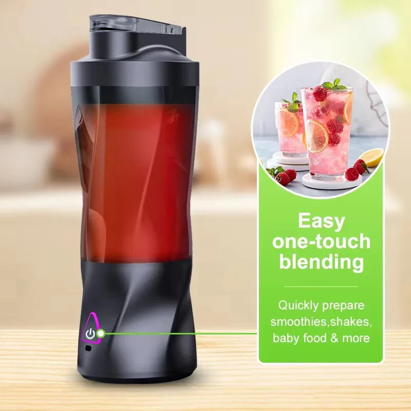 2025 New Mini Blender Portable Blender For Milkshakes And Smoothies Juice Making Small Convenient Multi-Functional Black Juicer.