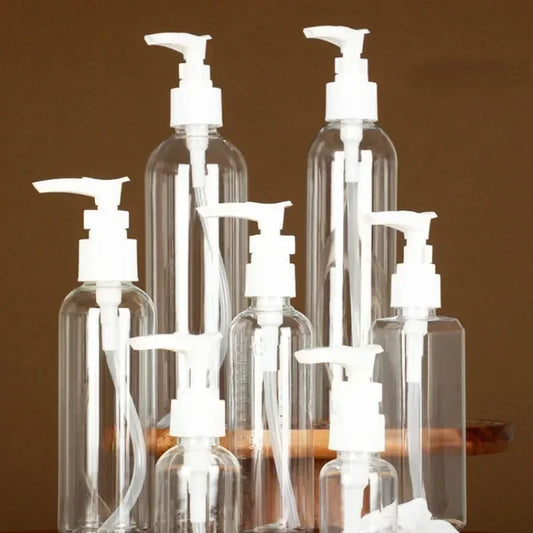 Plastic Refillable Pump Bottle with Lotion Pump Dispenser For Lotions Shampoo Cleaning Products Aromatherapy