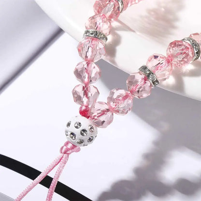 Beads Wrist Strap Phone Charm Hand Wrist Lanyard Mobile Phone Chain Crystal Phone Straps Mobile Phone Straps Phone Lanyards