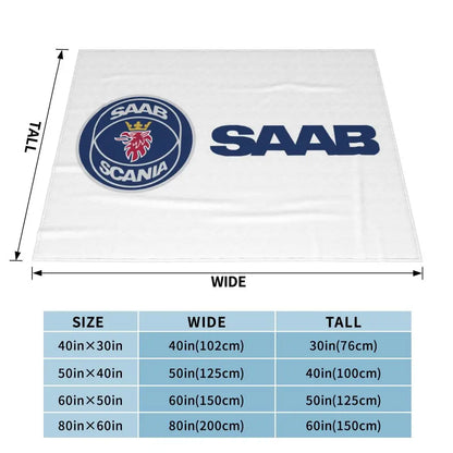 Sweden Saabs Scanias Blankets Fleece Winter Portable Lightweight Thin Throw Blanket for Bedding Travel Bedspread