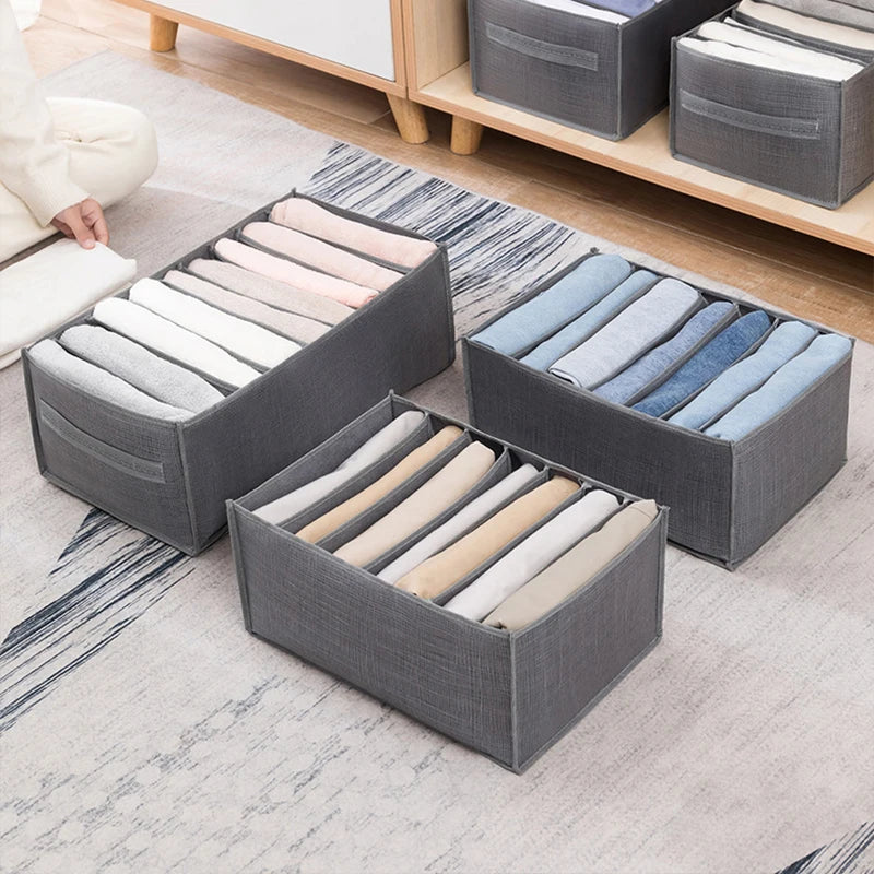Closets Clothes Organizer Pants Jeans Storage Box Cabinet Organizer Drawers Underwear Socks T-Shirt Wardrobe Storage Organizers