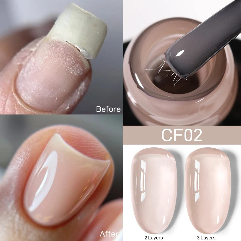 UR SUGAR 7ml Pale Pink Rubber Base Gel Nude Color Semi Permant Soak Off UV LED Self-leveling Gel Varnishes Great Coverage