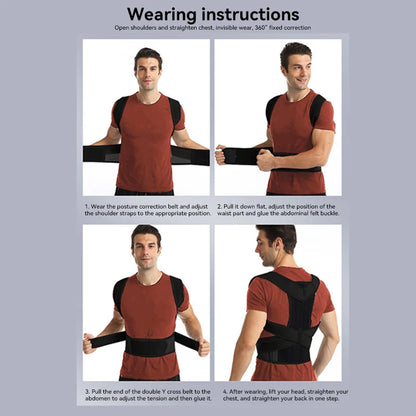 Back Brace Posture Corrector Belt for Women & Men Back Lumbar Support Adjustable Shoulder Posture Support for Improve Scoliosis