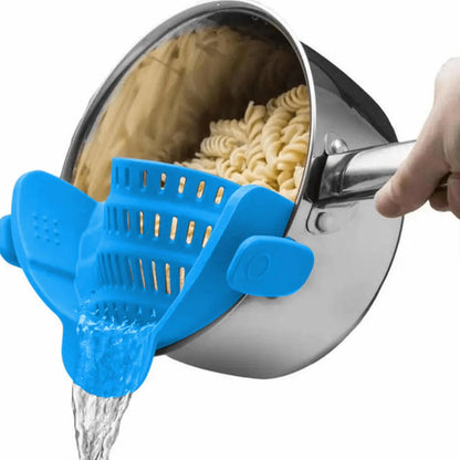 Adjustable Silicone Clip-On Strainer Pot Strainer Adjustable Clip On Strainer For Pots Pans And Bowls Kitchen Pot Strainer