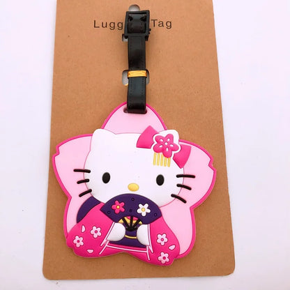 Travel Accessories Luggage Tag Cartoon Hello Kitty Suitcase Portable Label Wholesale